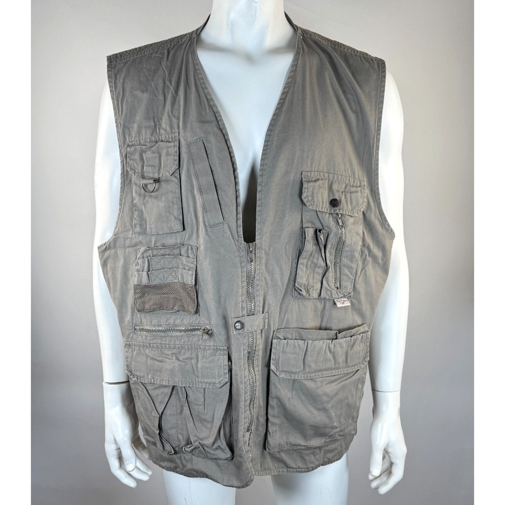 Fox Fire Vest Mens 2XT Tall Fishing Photography Vented Full Zip Pocket‎ Jacket